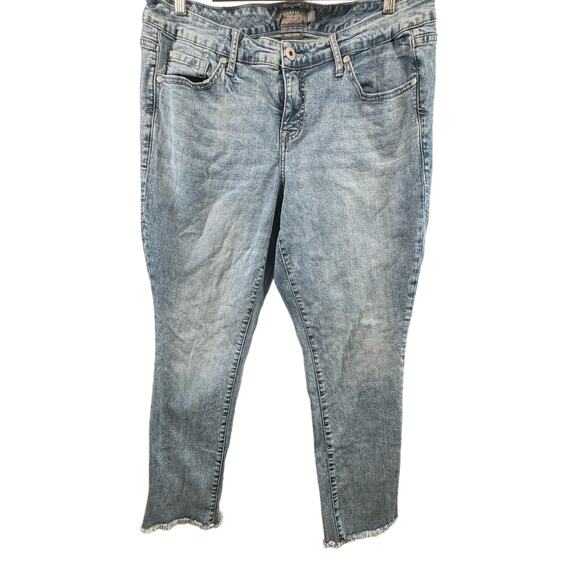 torrid Denim - Torrid Feel The Fit Crop Boyfried Plus Sz Women 14 Straight Leg Vintage Stretch